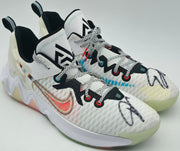 Giannis Antetokounmpo Autographed 2024 Player Exclusive (PE) Promo Duke Blue Devils Black Nike Zoom Freak 6 NCAA Shoes Size 17 (No Box) Beckett BAS Witness #3W396446 & #3W396447