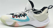 Giannis Antetokounmpo Autographed 2024 Player Exclusive (PE) Promo Duke Blue Devils Black Nike Zoom Freak 6 NCAA Shoes Size 17 (No Box) Beckett BAS Witness #3W396446 & #3W396447