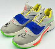 Giannis Antetokounmpo Autographed 2021 Player Exclusive (PE) Promo Villanova White Nike Zoom Freak 3 NCAA Shoes Size 17 (With Box) Beckett BAS Witness #3W396646 & #3W396647