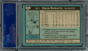Dave Roberts Autographed 1980 Topps Card #93 Texas Rangers PSA/DNA #83311437