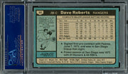 Dave Roberts Autographed 1980 Topps Card #93 Texas Rangers PSA/DNA #83311438