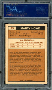 Marty Howe Autographed 1975-76 O-Pee-Chee WHA Rookie Card #75 Houston Aeros PSA/DNA #83466496
