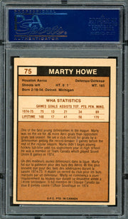 Marty Howe Autographed 1975-76 O-Pee-Chee WHA Rookie Card #75 Houston Aeros PSA/DNA #83466497