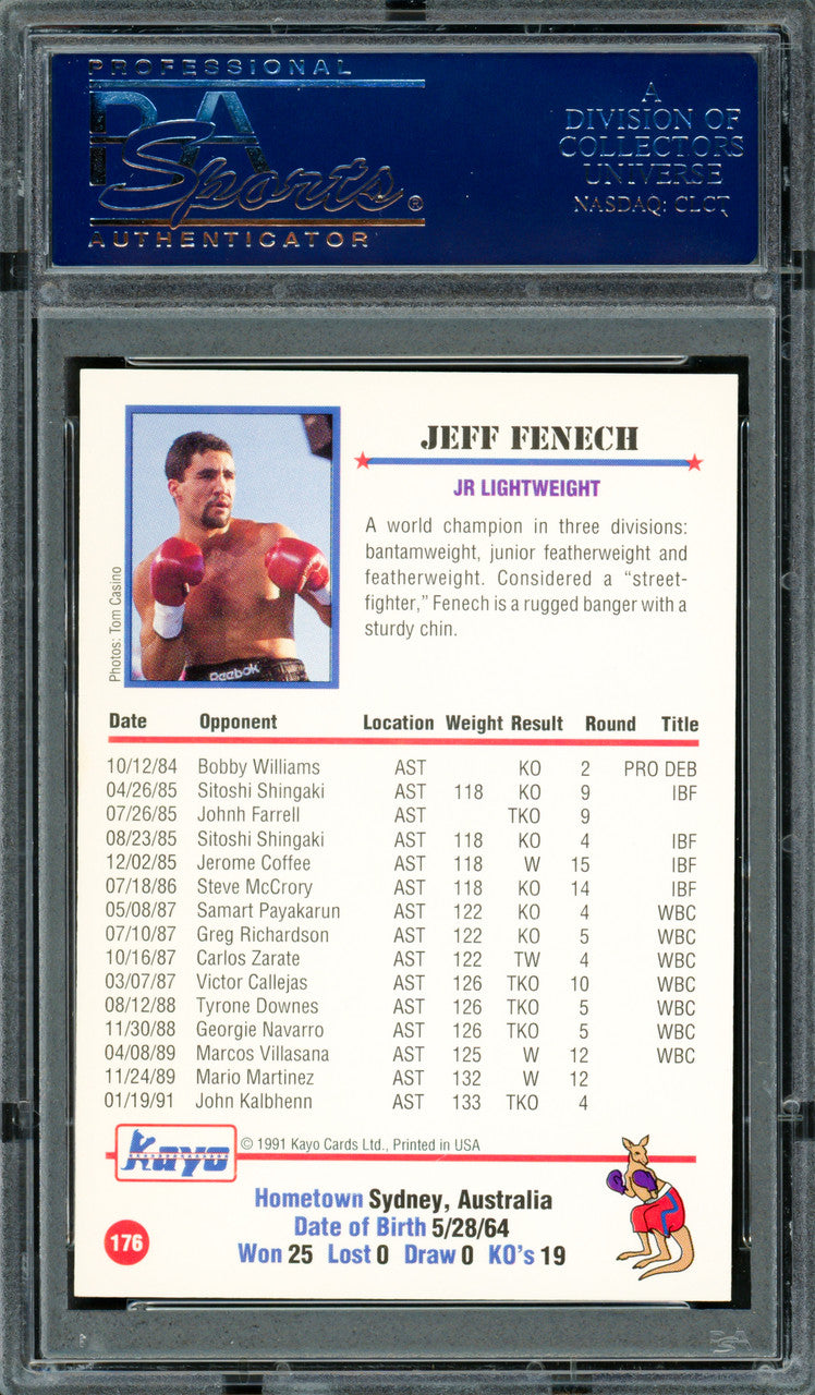 Jeff Fenech Autographed 1991 Kayo Card #176 PSA/DNA #83314085