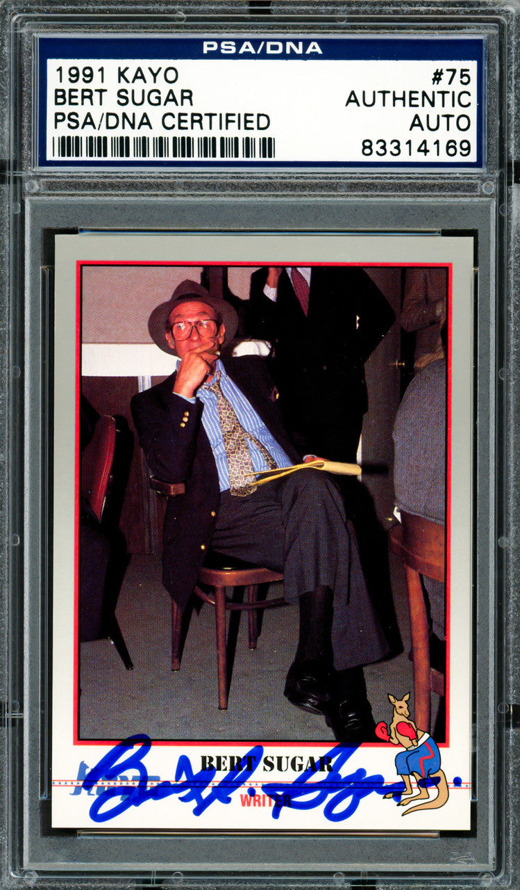Bert Sugar Autographed 1991 Kayo Card #75 Writer PSA/DNA #83314169