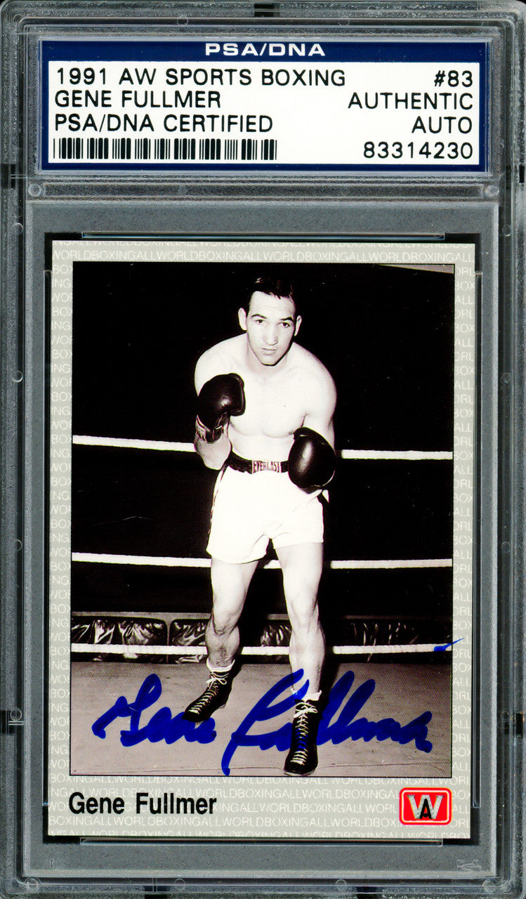 Gene Fullmer Autographed 1991 AW Sports Card #83 PSA/DNA #83314230