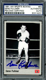 Gene Fullmer Autographed 1991 AW Sports Card #83 PSA/DNA #83314231