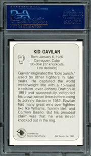 Kid Gavilan Autographed 1991 AW Sports Card #85 PSA/DNA #83314239