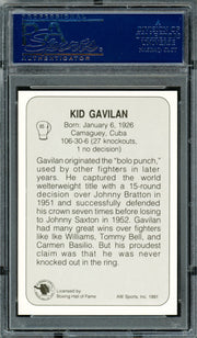 Kid Gavilan Autographed 1991 AW Sports Card #85 PSA/DNA #83314243