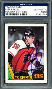 Peter Zezel Autographed 1987-88 O-Pee-Chee Card #71 Philadelphia Flyers PSA/DNA #83921209
