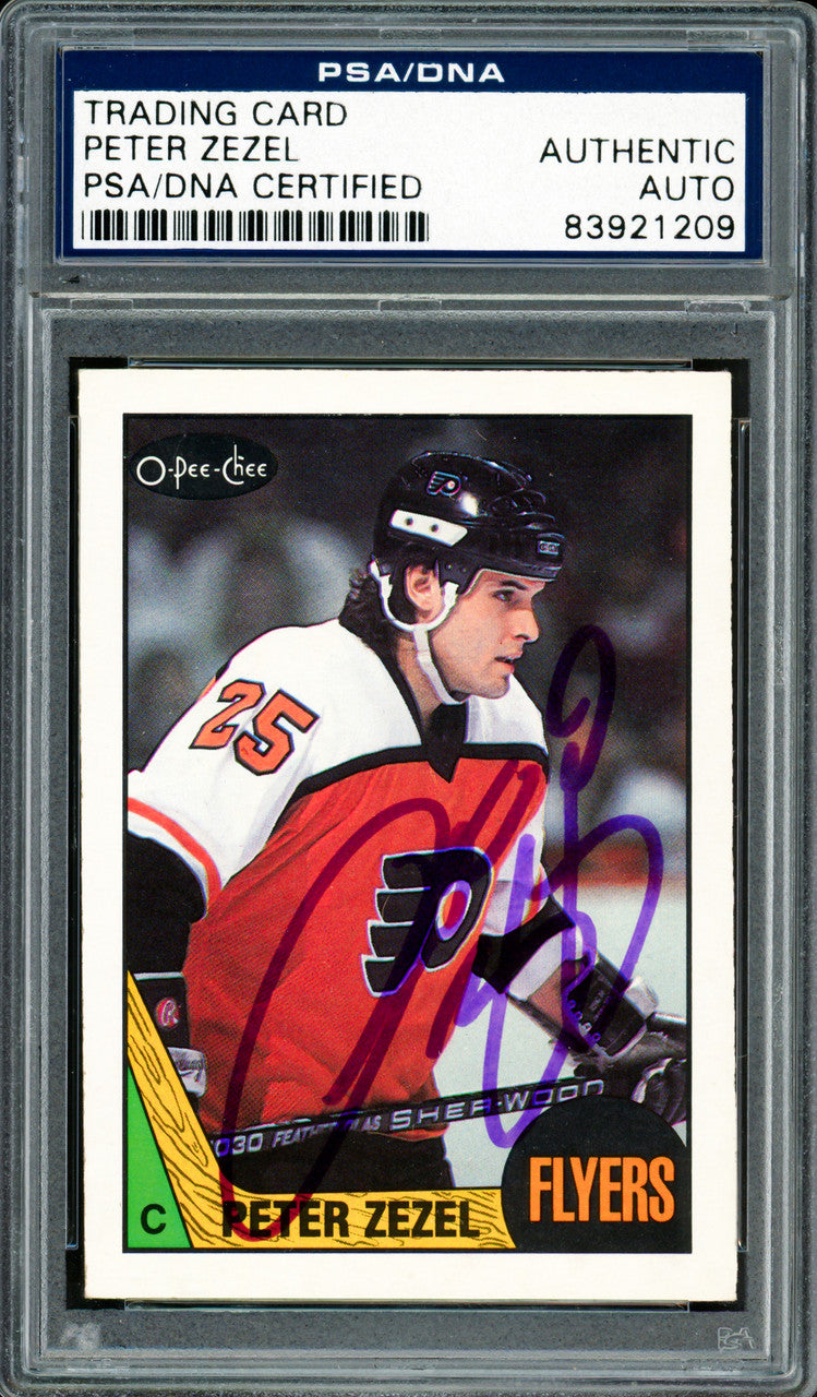 Peter Zezel Autographed 1987-88 O-Pee-Chee Card #71 Philadelphia Flyers PSA/DNA #83921209