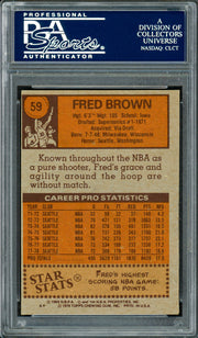 Downtown Fred Brown Autographed 1978-79 Topps Card #59 Seattle Supersonics PSA/DNA #83920453