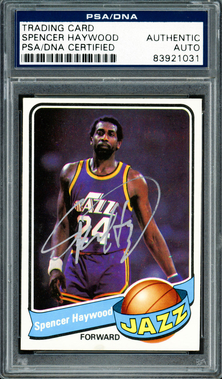 Spencer Haywood Autographed 1979-80 Topps Card #12 Utah Jazz PSA/DNA #83921031