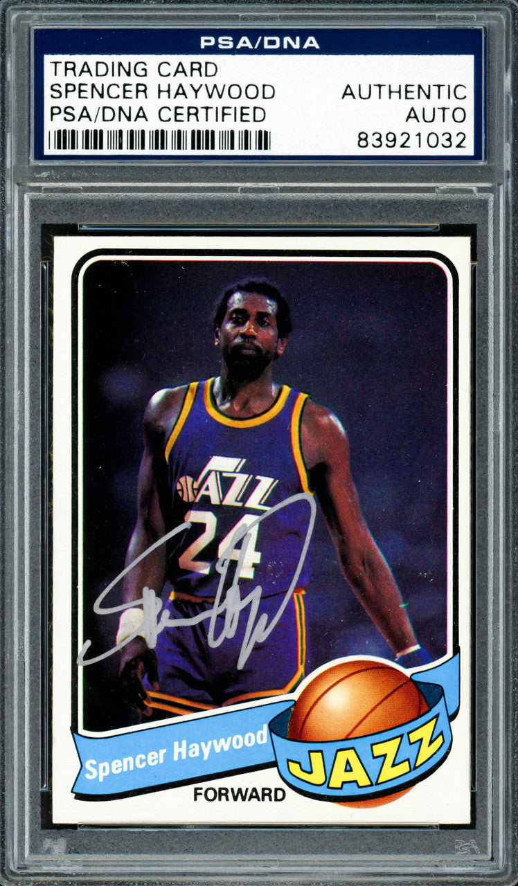 Spencer Haywood Autographed 1979-80 Topps Card #12 Utah Jazz PSA/DNA #83921032