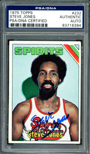 Steve Jones Autographed 1975-76 Topps Card #232 Spirits of St. Louis PSA/DNA #83716394