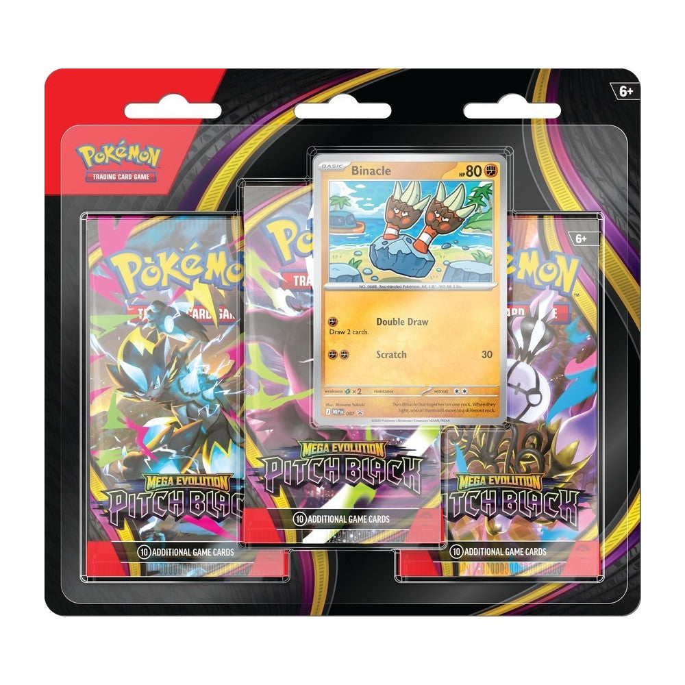 Pokemon Mega Evolution ME5 Pitch Black 3-Pack Blister