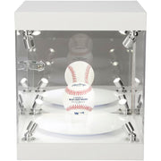 Fanatics Authentic Premium Rotating LED Display Case - Fits Baseball, Hockey Puck & Mini Helmet Stock #252372