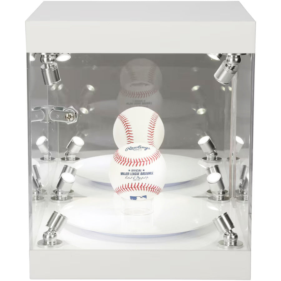 Fanatics Authentic Premium Rotating LED Display Case - Fits Baseball, Hockey Puck & Mini Helmet Stock #252372