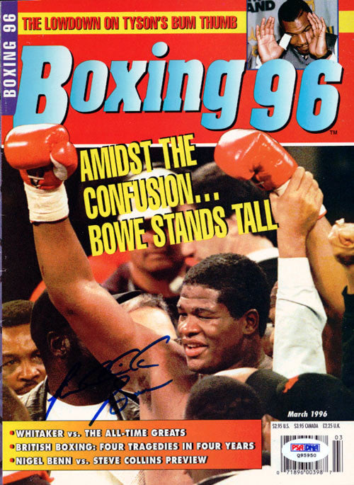Riddick Bowe Autographed Boxing '96 Magazine Cover PSA/DNA #Q95950
