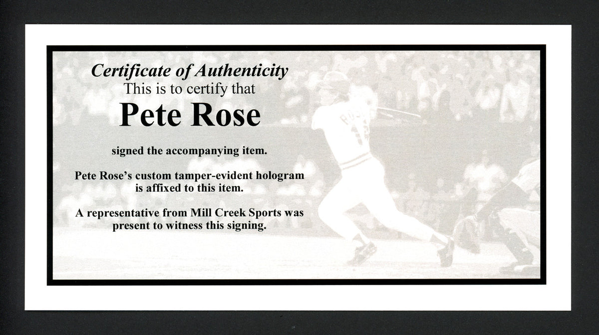 Pete Rose Autographed Framed 8x10 Photo Cincinnati Reds PR Holo Stock #254306