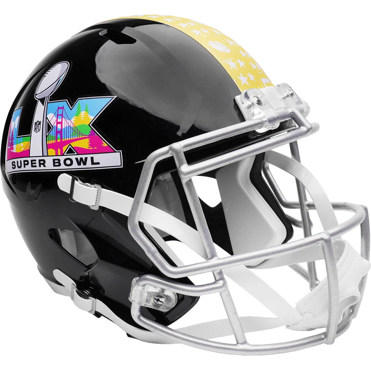 Unsigned Black Super Bowl LX Logo Speed Replica Full Size Helmet Seattle Seahawks Stock #258261
