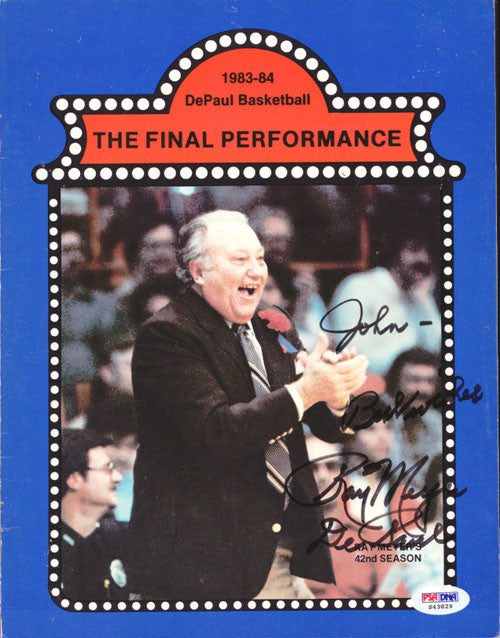 Ray Meyer Autographed Magazine Page Photo DePaul Blue Demons "To John" PSA/DNA #S43829