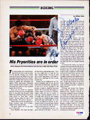 Alexis Arguello Autographed Magazine Page Photo PSA/DNA #S47447