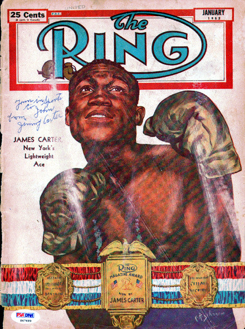 Jimmy Carter Autographed The Ring Magazine Cover "To John" PSA/DNA #S47499