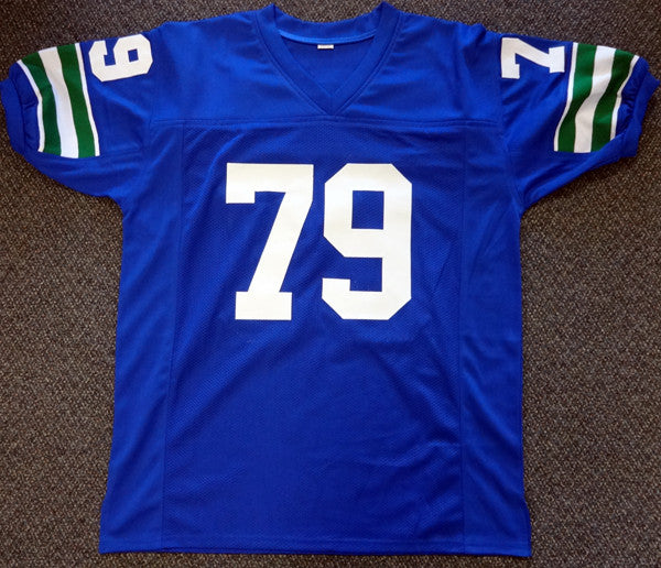 Seattle Seahawks Jacob Green Autographed Blue Jersey MCS Holo Stock #85962