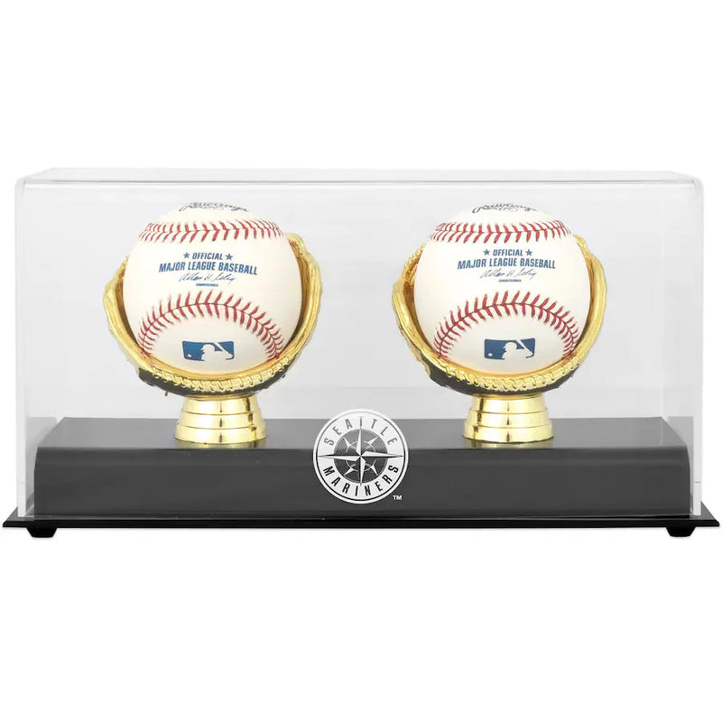 Seattle Mariners Fanatics Authentic Gold Glove Double Baseball Logo Display Case Stock #235714