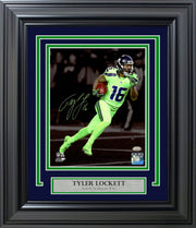 Tyler Lockett Autographed Framed 8x10 Photo Seattle Seahawks MCS Holo Stock #220491