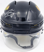 Jonathan Toews Autographed Chicago Blackhawks Black Mini Helmet Beckett BAS Witness Stock #250191