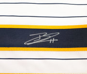 Milwaukee Brewers Jackson Chourio Autographed White Jersey Beckett BAS QR Stock #250268
