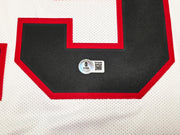 Chicago Blackhawks Jonathan Toews Autographed White Reebok Premier Jersey Size L Beckett BAS Witness Stock #250187