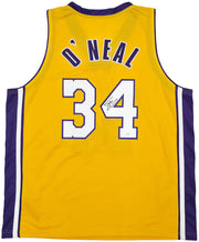 Los Angeles Lakers Shaquille O'Neal Autographed Gold Jersey JSA Stock #248834
