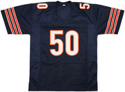 Chicago Bears Mike Singletary Autographed Blue Jersey Beckett BAS Witness Stock #250275