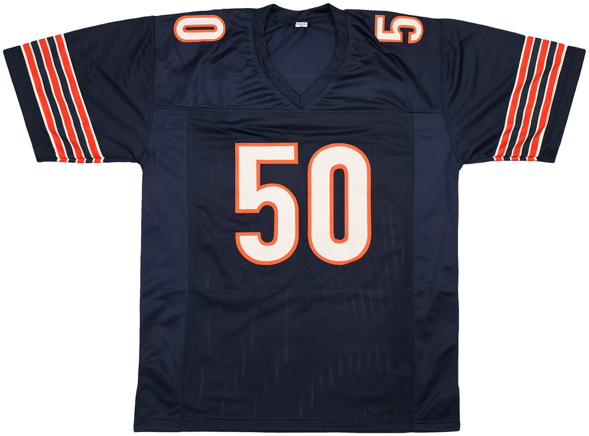 Chicago Bears Mike Singletary Autographed Blue Jersey Beckett BAS Witness Stock #250275