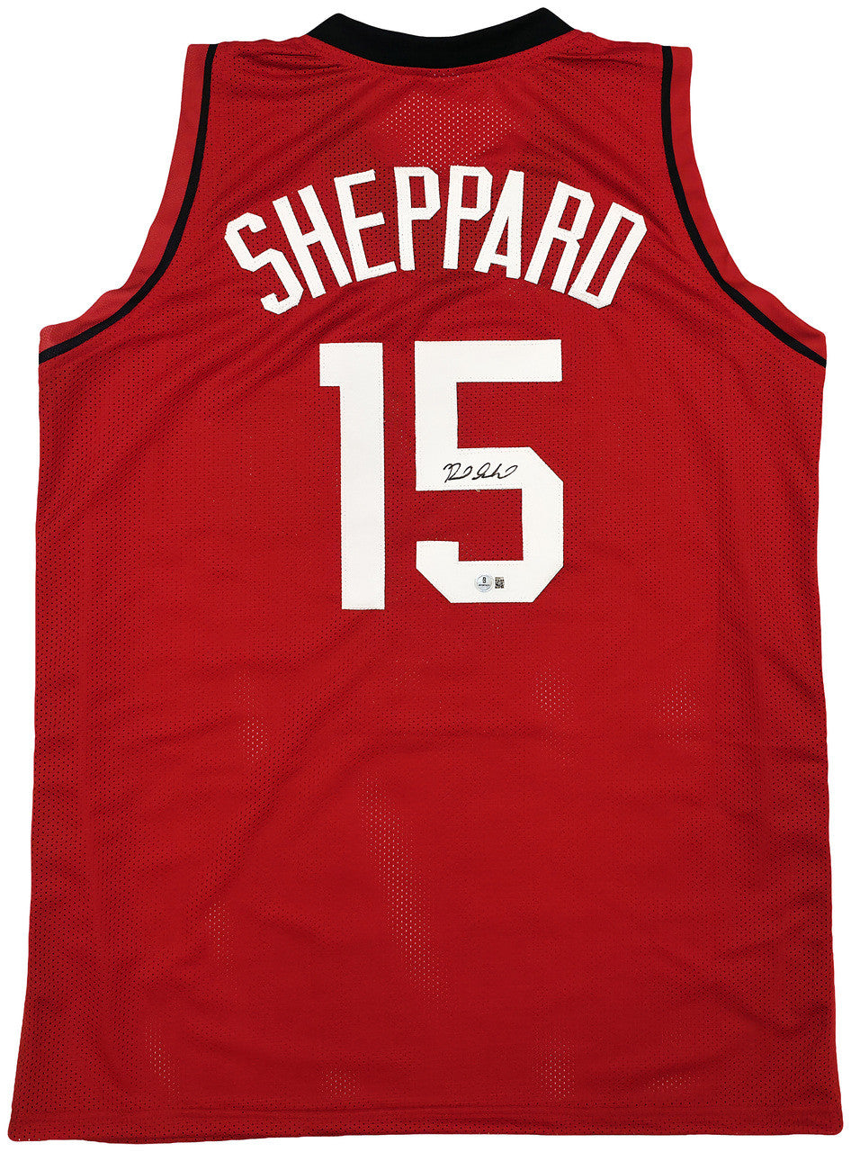 Houston Rockets Reed Sheppard Autographed Red Jersey Beckett BAS QR Stock #250276