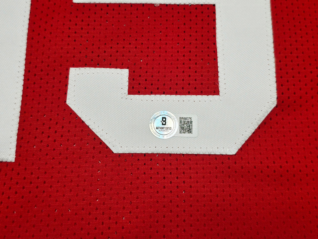 Houston Rockets Reed Sheppard Autographed Red Jersey Beckett BAS QR Stock #250276