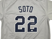 New York Yankees Juan Soto Autographed Gray Jersey JSA Stock #250495