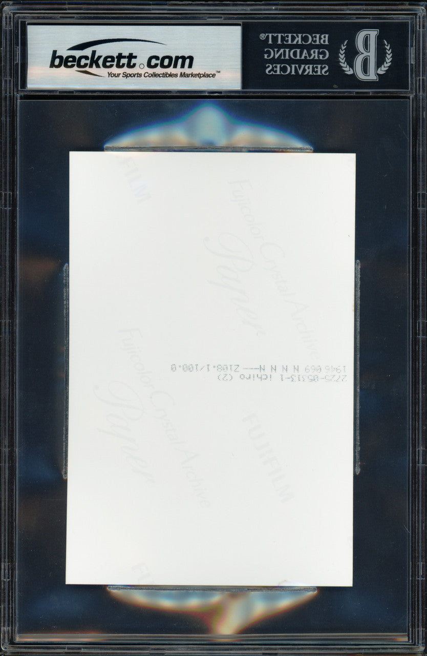 Ichiro Suzuki Autographed 4x6 Photo Seattle Mariners Auto Grade Gem Mint 10 Beckett BAS Stock #251041