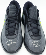 Giannis Antetokounmpo Autographed 2024 Player Exclusive (PE) Promo Black Nike Zoom Freak 6 Shoes Bucks Size 17 Beckett BAS Witness Stock #252735