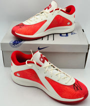 Giannis Antetokounmpo Autographed 2024 Player Exclusive (PE) Promo Orange Nike Zoom Freak 6 Shoes Bucks Size 17 Beckett BAS Witness Stock #252747
