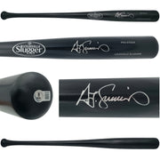 Ted Simmons Autographed Black Louisville Slugger Pro Stock Baseball Bat St. Louis Cardinals (Scratches) Beckett BAS Witness Stock #252590