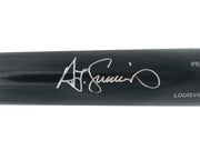Ted Simmons Autographed Black Louisville Slugger Pro Stock Baseball Bat St. Louis Cardinals (Scratches) Beckett BAS Witness Stock #252590