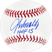 John Smoltz Autographed Official MLB Baseball Atlanta Braves "HOF 15" Beckett BAS Witness Stock #252792