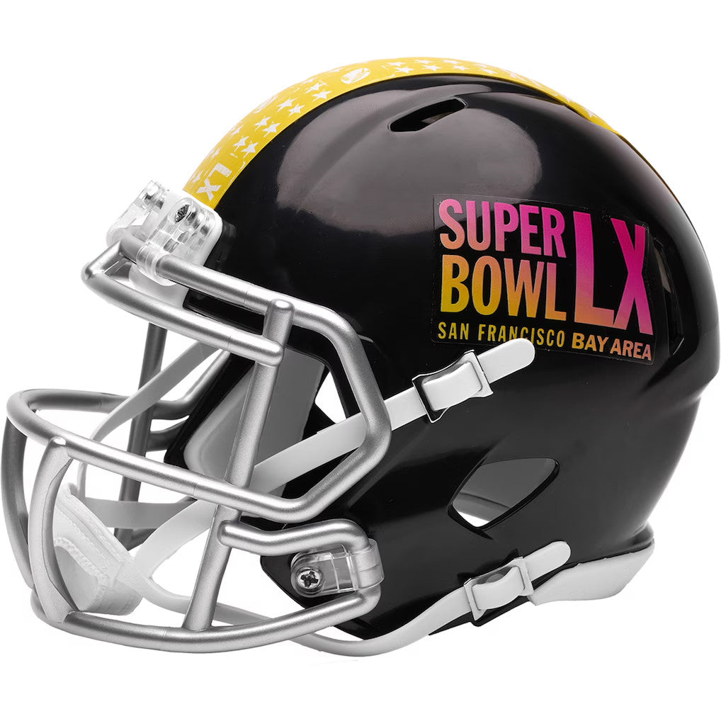 Unsigned Black Super Bowl LX Logo Speed Mini Helmet Seattle Seahawks Stock #258262
