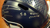 Russell Wilson Autographed Seattle Seahawks Speed Full Size Helmet "SB XLVIII Champs" In Silver RW Holo Stock #94268