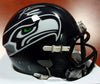 Russell Wilson Autographed Seattle Seahawks Speed Mini Helmet In Silver RW Holo Stock #71468