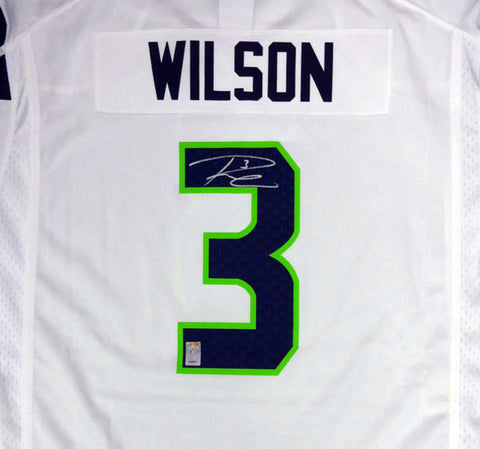 Seattle Seahawks Russell Wilson Autographed White Nike Jersey Size XXL RW Holo Stock #90930
